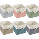 Cube Storage Bins Geiserailie, organizador de tecidos de 6 peças Morandi