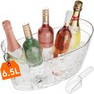 Cubeta de Hielo Lifewit Grande de 6.5L para Fiestas con Cuchara Transparente