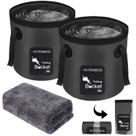 Cubeta Plegable AUTODECO 2 Paquetes 20L Negra