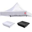 Cubierta de Repuesto para Techo de Carpa Plegable 10x10 - Blanca