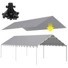 Cubierta de Repuesto para Toldos de Cochera DWALE 10x20 pies Impermeable Cubierta de Repuesto para Toldos de Cochera DWALE 10x20 pies Impermeable