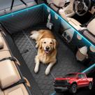 Cubierta para asiento trasero para camioneta para perros Wigoo XL negro+naranja