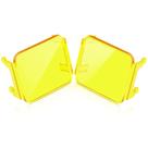 Cubiertas de Luz Auxbeam FA Series Ámbar LED Cuadrados de 8 cm 2 Piezas