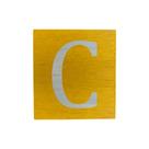 Cubo Amarelo Letra Azul Bebê Festa Chá de Bebê Decoração 8x8x8 Cm Mdf Madeira