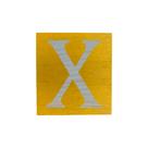 Cubo Amarelo Letra Azul Bebê Festa Chá de Bebê Decoração 8x8x8 Cm Mdf Madeira