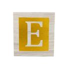 Cubo Amarelo Letra Branco com Aplique Festa Chá de Bebê Decoração 8x8x8 Cm Mdf Madeira