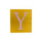 Cubo Amarelo Letra Rosa Bebê Festa Chá de Bebê Decoração 8x8x8 Cm Mdf Madeira