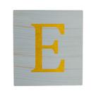 Cubo Azul Bebê Letra Amarelo Festa Chá de Bebê Decoração 8x8x8 Cm Mdf Madeira