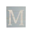 Cubo Azul Bebê Letra Branca Festa Chá de Bebê Decoração 8x8x8 Cm Mdf Madeira