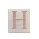 Cubo Branco Letra Rosa Bebê Festa Chá de Bebê Decoração 8x8x8 Cm Mdf Madeira