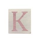 Cubo Branco Letra Rosa Bebê Festa Chá de Bebê Decoração 8x8x8 Cm Mdf Madeira