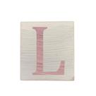 Cubo Branco Letra Rosa Bebê Festa Chá de Bebê Decoração 8x8x8 Cm Mdf Madeira