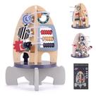 Cubo de atividades Wdmiya Space Wooden para bebês de 6 a 18 meses