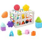 Cubo de classificação de formas TWKueor Baby com ABCD e blocos de formas