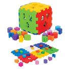 Cubo Didático Mercotoys Solapa com 18 Peças - 12022