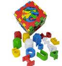 Cubo Educativo Divertido Bloco Encaixar 22 Pcs Relógio Didát