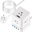 Cubo ergonômico sem gaiola Power Strip com proteção contra sobretensão