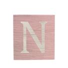 Cubo Rosa Bebê Letra Branca Festa Chá de Bebê Decoração 8x8x8 Cm Mdf Madeira