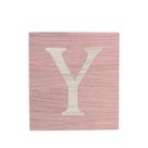 Cubo Rosa Bebê Letra Branca Festa Chá de Bebê Decoração 8x8x8 Cm Mdf Madeira