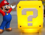 Cubo Super Mario Luz Noturna Criativa De Efeito Sonoro Ponto de Pergunta Cubo Sonoro Cubo De Tijolo Lâmpada De Mesa