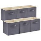 Cubos de armazenamento, caixas, tecido dobrável Lifewit, 33 cm, pacote com 6, cinza