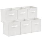 Cubos de armazenamento e caixas Lifewit dobráveis de 28 cm, pacote com 6 unidades, brancas