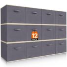 Cubos de armazenamento Lifewit, 12 pacotes, 28 x 28 x 28 cm, tecido cinza