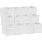 Cubos de armazenamento Lifewit, 12 pacotes, tecido dobrável de 28 cm, branco Cubos de armazenamento Lifewit, 12 pacotes, tecido dobrável de 28 cm, branco