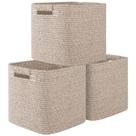 Cubos de Armazenamento OIAHOMY (28cm) - Kit com 3 - Corda de Algodão