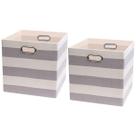 Cubos de armazenamento Posprica 13x13, cestos dobráveis, 2 unidades, cinza-branco