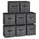 Cubos de Armazenamento SONGMICS (8 Unidades) - 28cm, Tecido Não Tecido, Preto