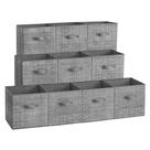 Cubos de armazenamento SONGMICS Cattail Grey 33x33x33cm Conjunto de 10