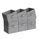 Cubos de armazenamento SONGMICS Cattail Grey UROB030G01 30x30x30cm 6 unidades