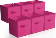 Cubos de armazenamento Sorbus Dobráveis 6 Caixas Rosa 28x28x26cm