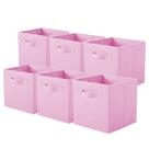 Cubos de armazenamento: tecido dobrável ShellKingdom, pacote com 6 unidades, rosa