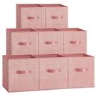 Cubos de armazenamento: tecido não tecido SONGMICS, 28 cm, conjunto de 8 rosa-gelatina