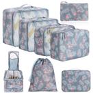 Cubos de embalagem BAGAIL 8 Set Organizadores de Bagagem Travel Red Flamingo