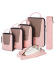 Cubos de embalagem de compressão BAGSMART Travel 6 Set Baby Pink Cubos de embalagem de compressão BAGSMART Travel 6 Set Baby Pink