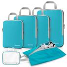 Cubos de embalagem de compressão Gonex expansíveis com bolsa de sapatos azul