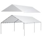 Cubre toldo de reemplazo para cochera 3x6 m blanco con bungee