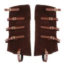 Cubrebotas medievales de cuero estilo vikingo, protectores de piernas para cosplay
