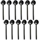Cucharas Dicunoy Juego de 12 Mini Cucharas Negras de Acero Inoxidable 13 cm