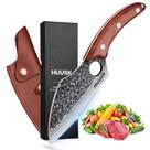 Cuchillo de Carnicero Huusk en Acero Japonés con Mango de Roble y Funda