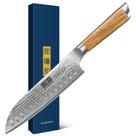 Cuchillo de Cocina HOSHANHO Santoku Damascus 18 cm Madera de Olivo