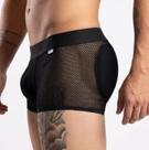 CUECA BOXER ARRASTAO Preto COM ENCHIMENTO NO BUMBUM CUECA BOXER ARRASTAO Preto COM ENCHIMENTO NO BUMBUM