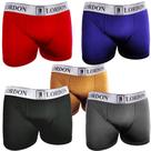 Cueca Boxer Box kit 5 Peças P ao Plus Size Adulto Masculino Estampada Lisa Microfibra