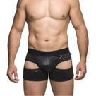 Cueca Boxer Cirre Preto Com Abertura Na Coxa