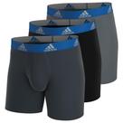Cueca boxer de microfibra adidas para homens, pacote com 3 unidades XXL