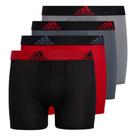 Cueca boxer de microfibra Athletic Fit para meninos, pacote com 4