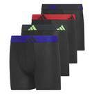 Cueca boxer de microfibra Athletic Fit para meninos, pacote com 4